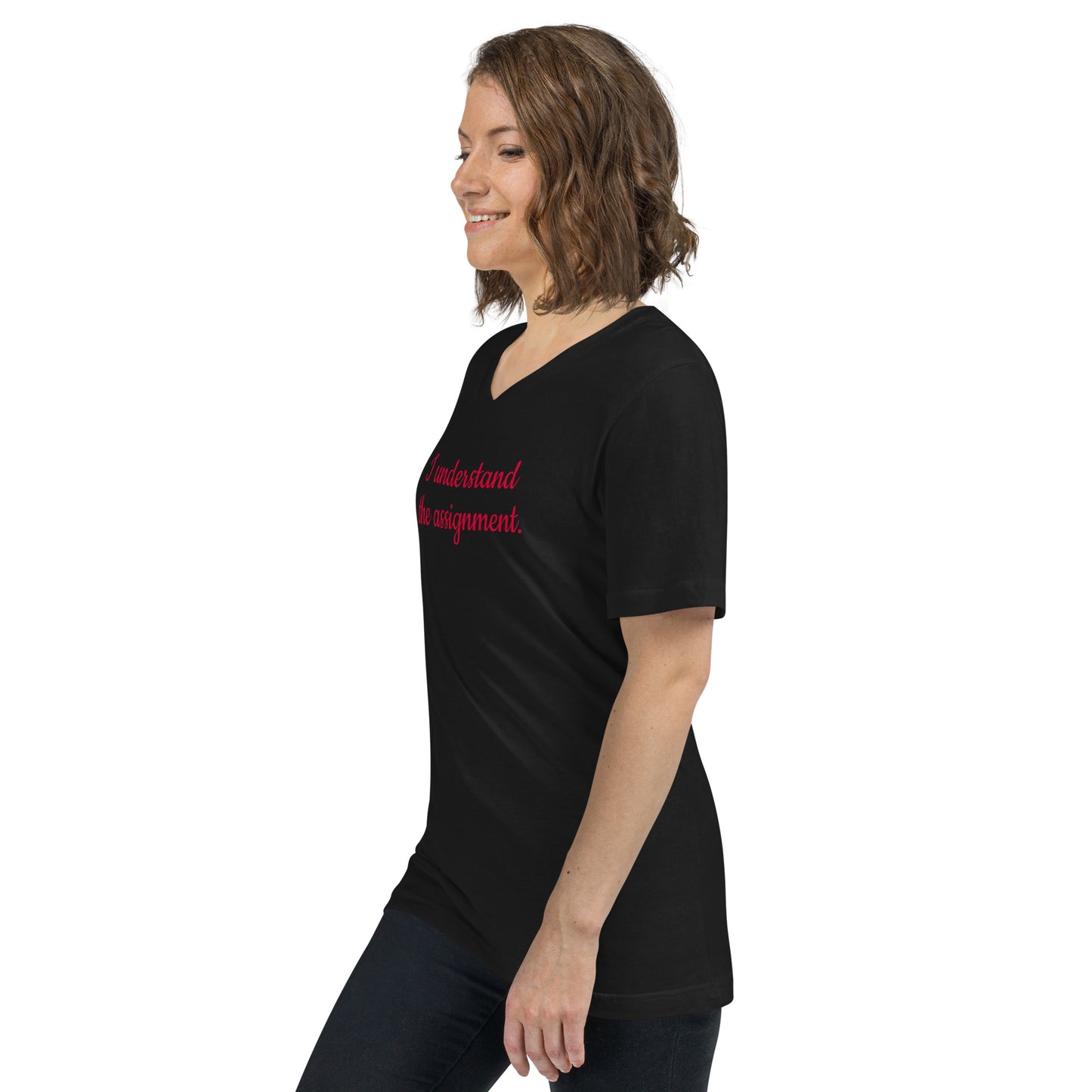 Understand the Assignment- Short Sleeve V-Neck T-Shirt