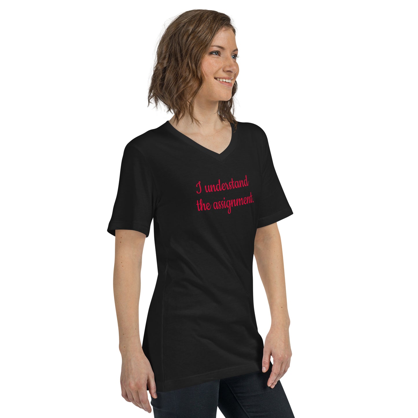 Understand the Assignment- Short Sleeve V-Neck T-Shirt