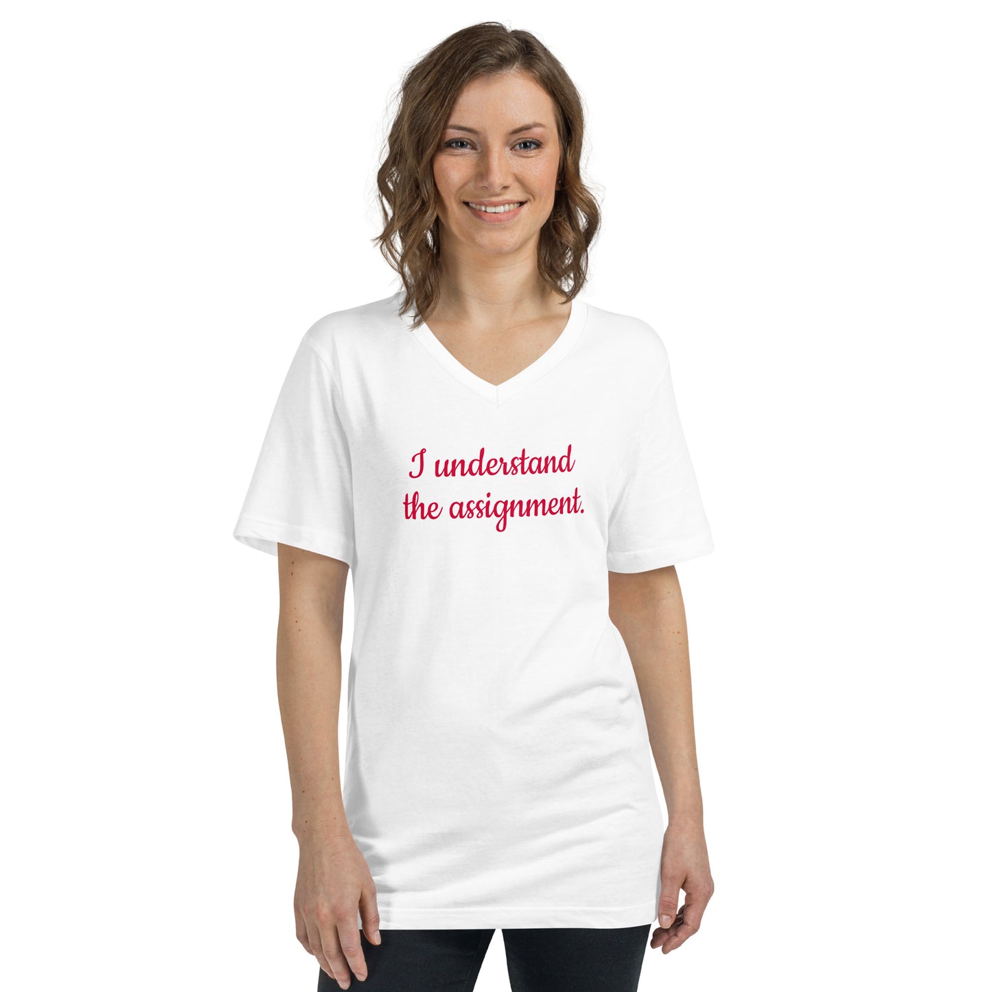 Understand the Assignment- Short Sleeve V-Neck T-Shirt