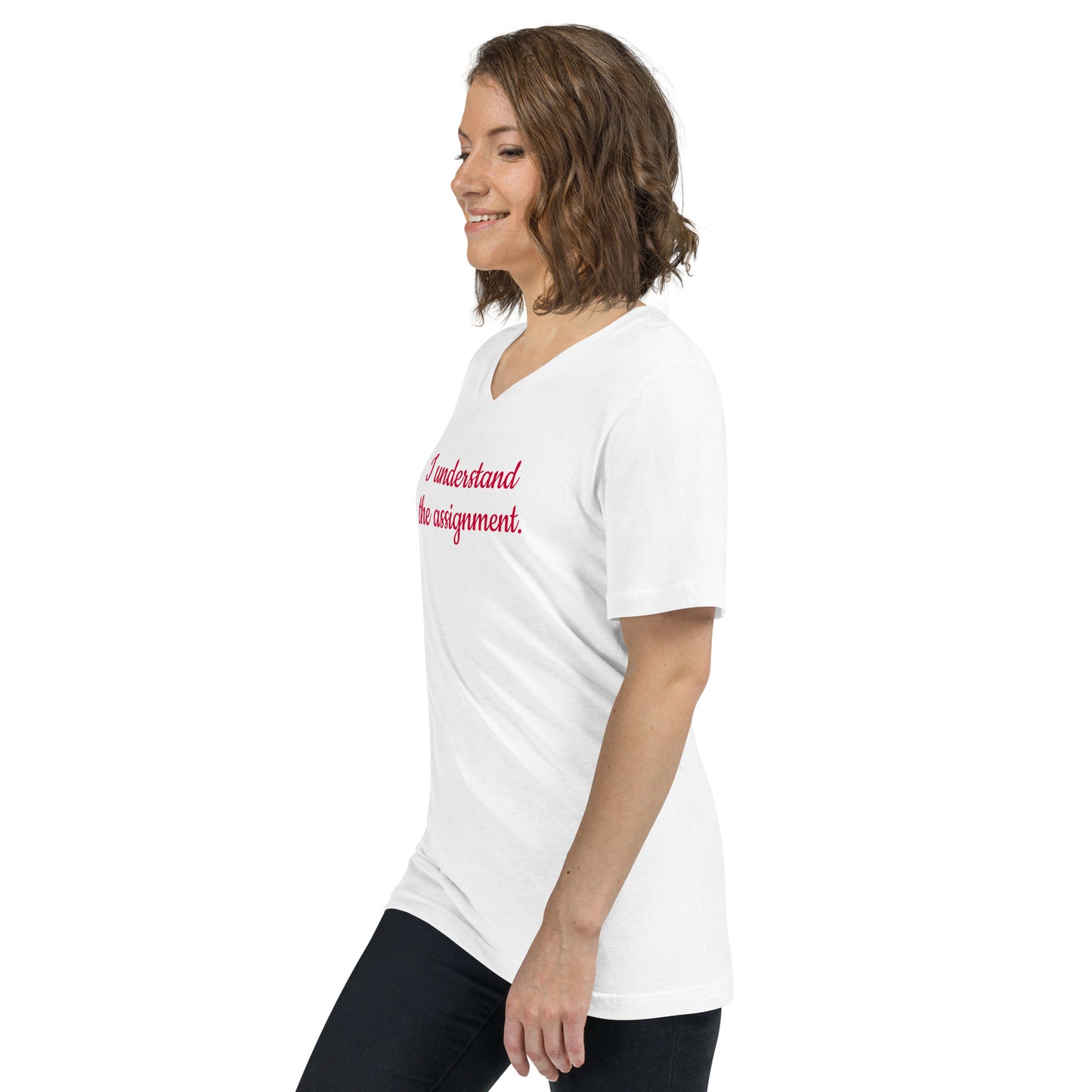 Understand the Assignment- Short Sleeve V-Neck T-Shirt